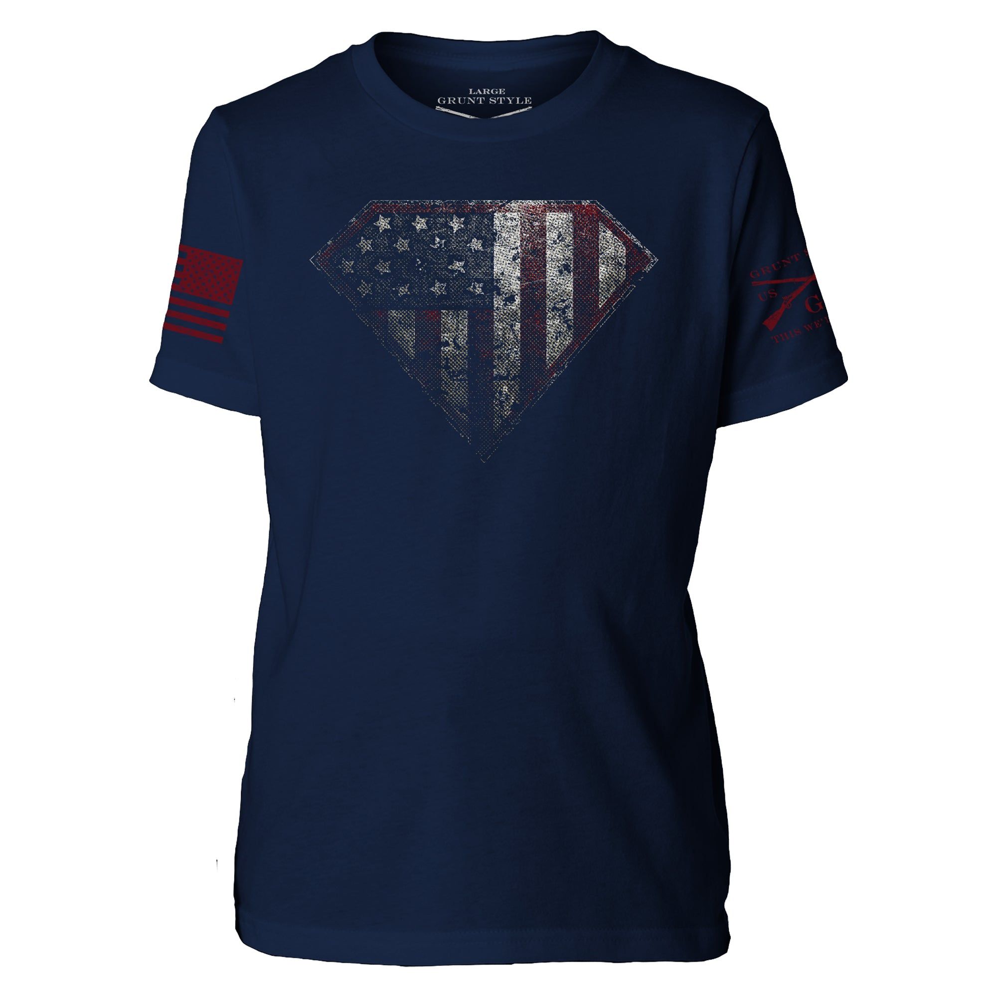 Youth Super Patriot 2.0 T-Shirt - Midnight Navy sold by Grunt Style
