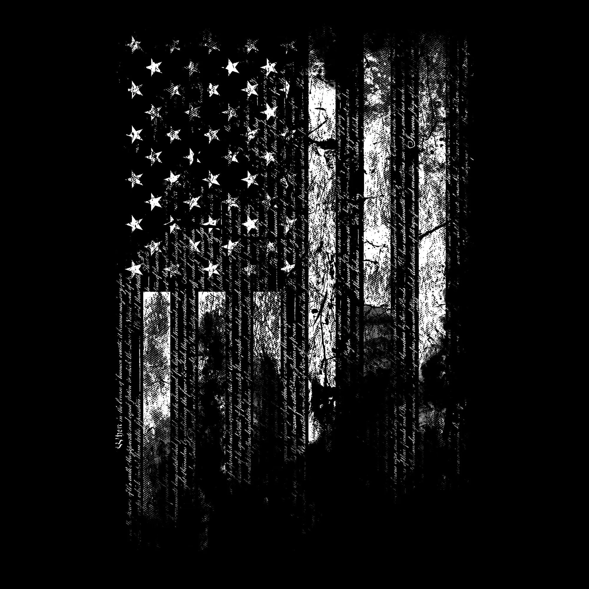 1776 Flag Hoodie - Black sold by Grunt Style product image thumbnail 5