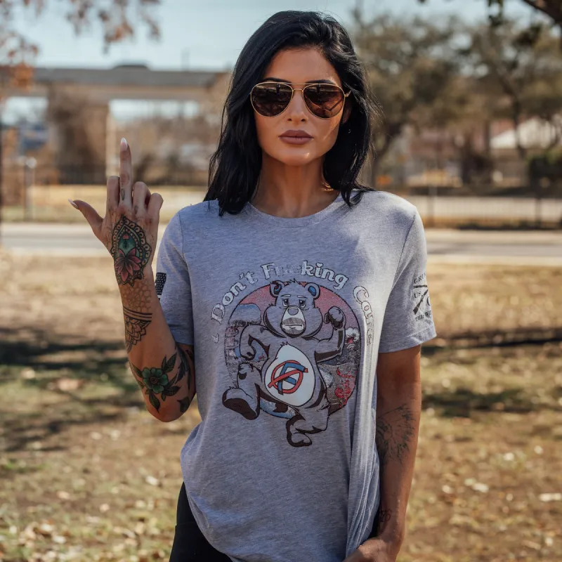 Women's I Don't F*cking Care Relaxed Fit T-Shirt - Athletic Heather sold by Grunt Style