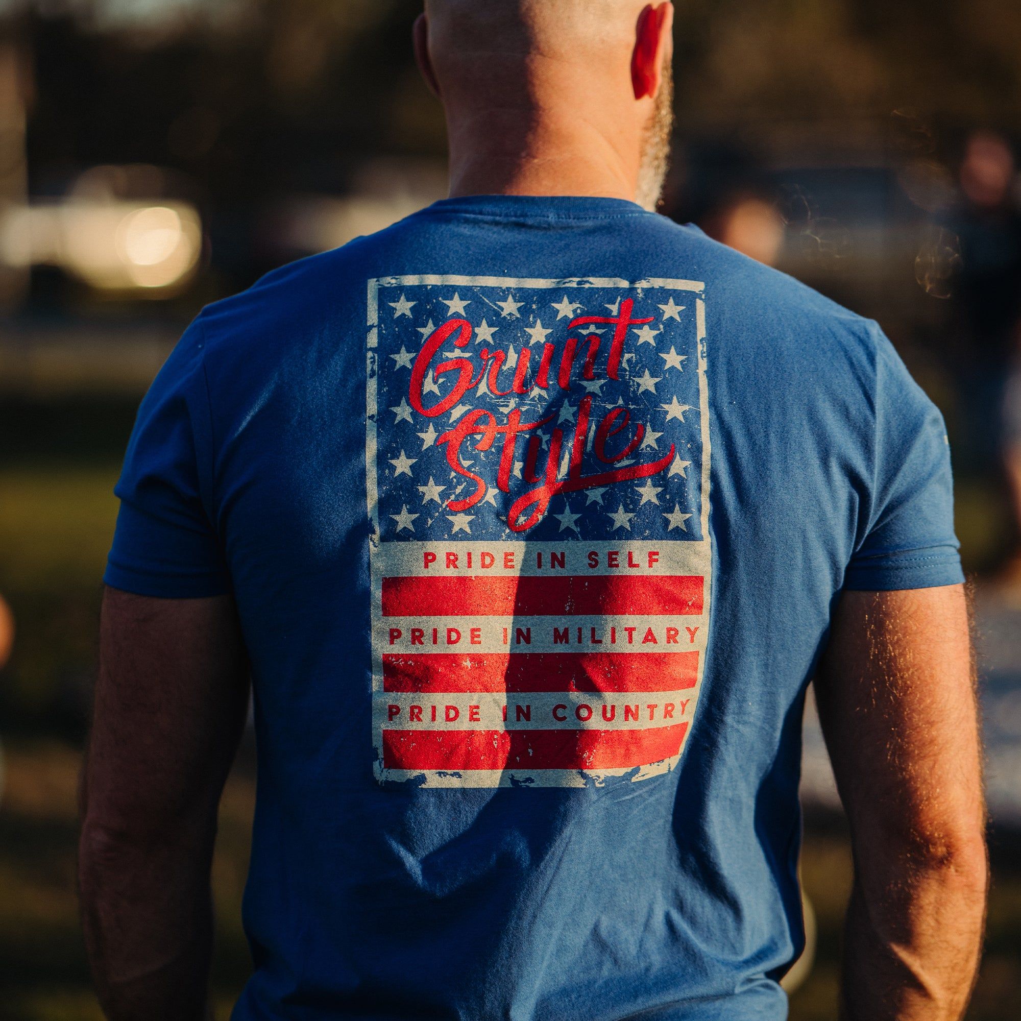 Grunt Style Stars & Bars T-Shirt - Royal sold by Grunt Style product image thumbnail 4