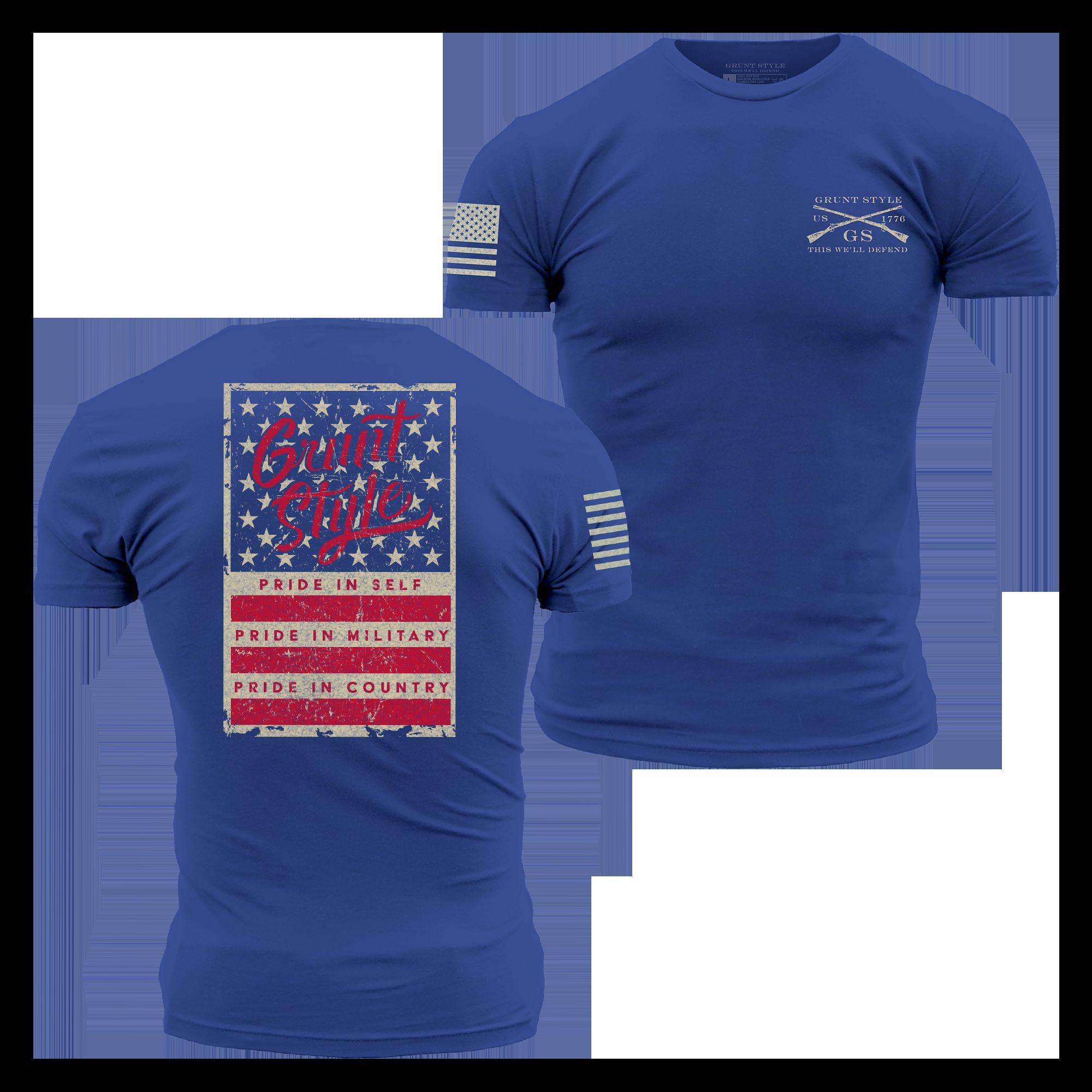 Grunt Style Stars & Bars T-Shirt - Royal sold by Grunt Style