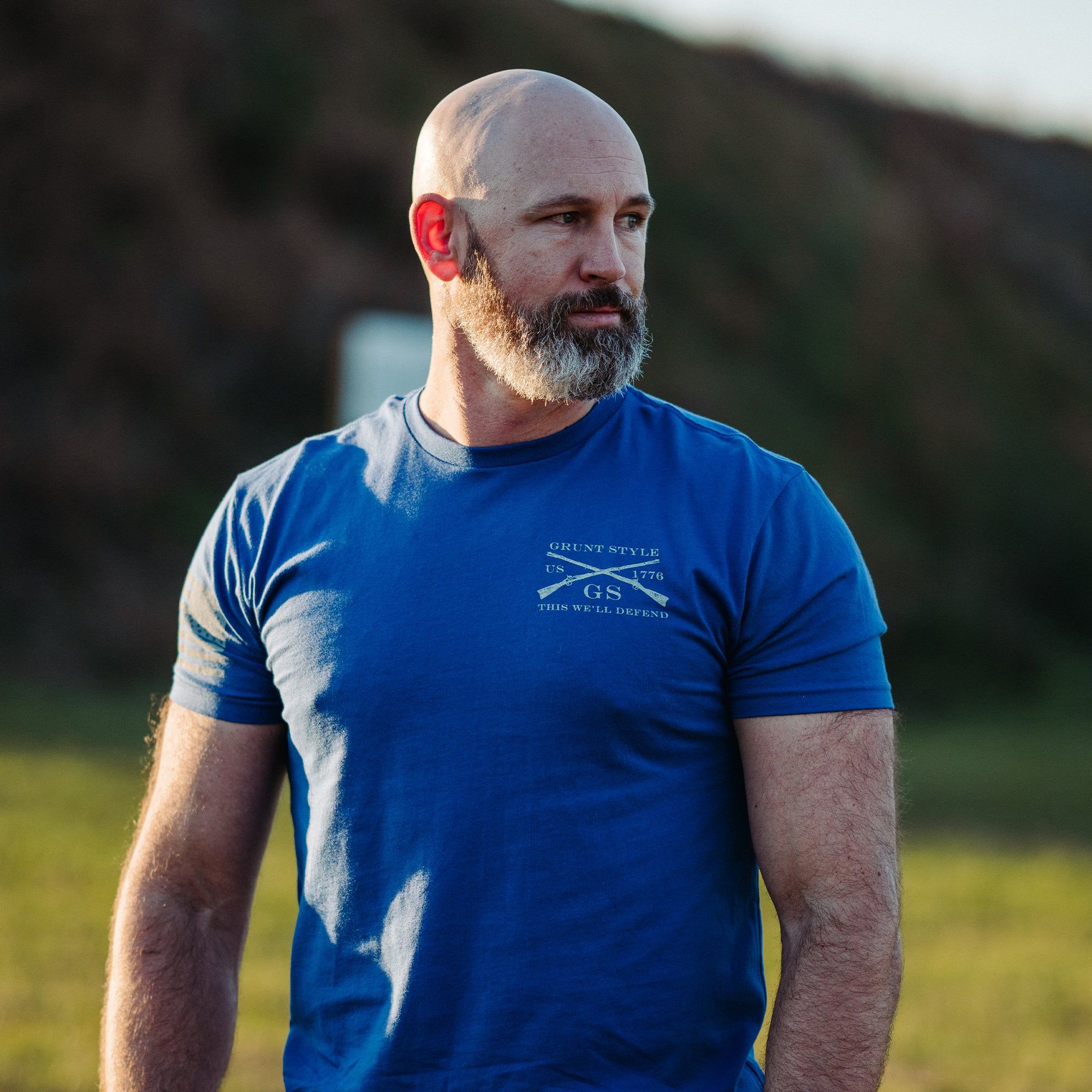 Grunt Style Stars & Bars T-Shirt - Royal sold by Grunt Style product image thumbnail 5