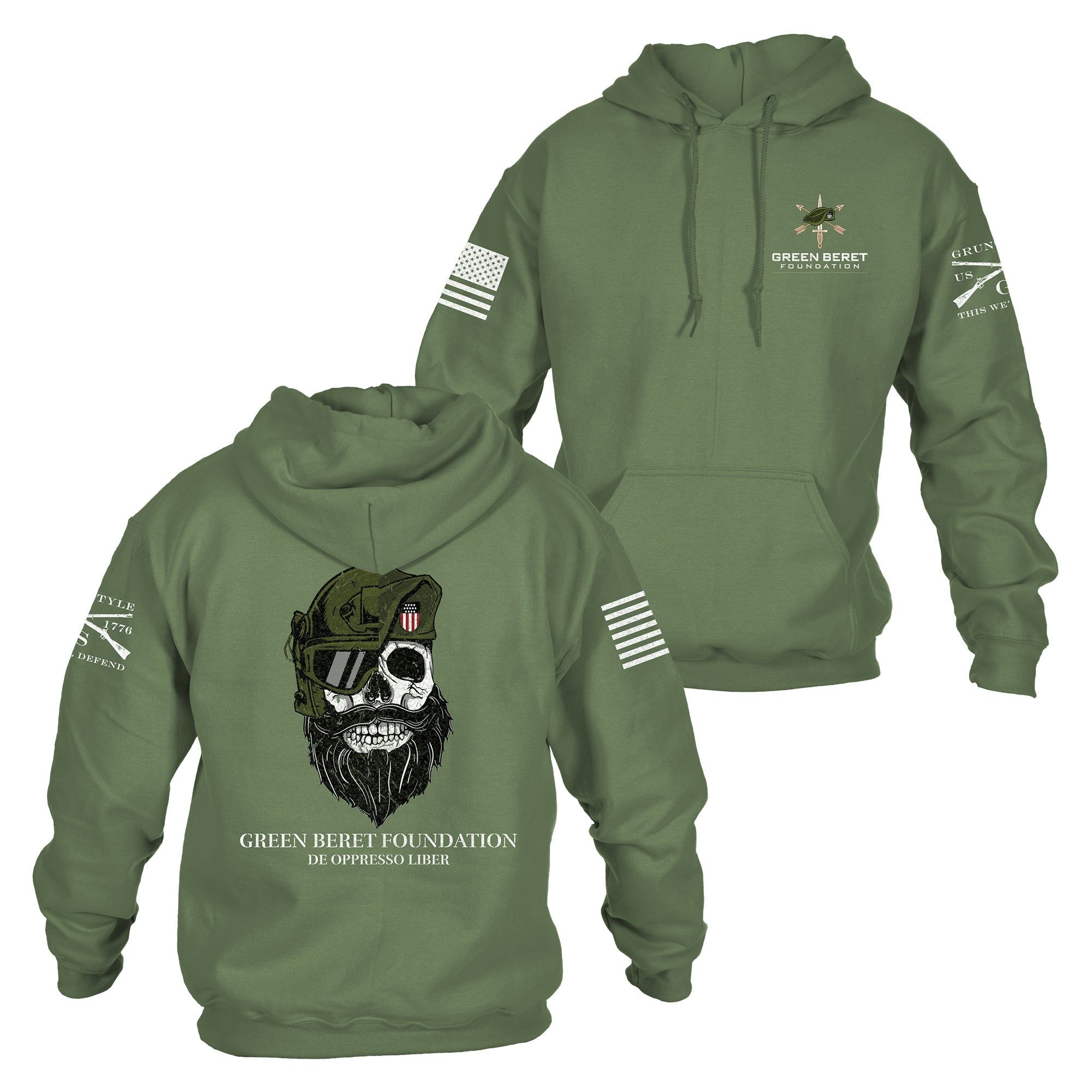 Green Beret Foundation's "Bearded Bastard" T-Shirt sold by Grunt Style product image thumbnail 4