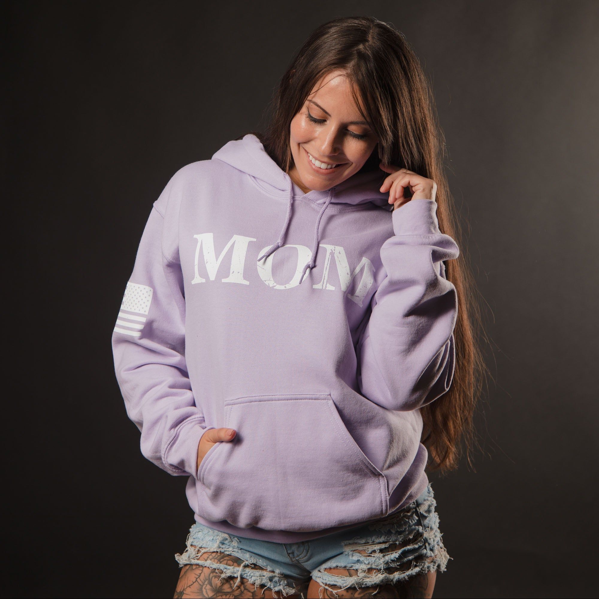 Women's Mom Defined Hoodie - Orchid sold by Grunt Style product image thumbnail 4