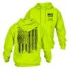 Red Blood Blue Collar®  Hoodie - Safety Green sold by Grunt Style