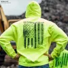 Red Blood Blue Collar®  Hoodie - Safety Green sold by Grunt Style