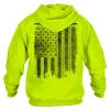 Red Blood Blue Collar®  Hoodie - Safety Green sold by Grunt Style
