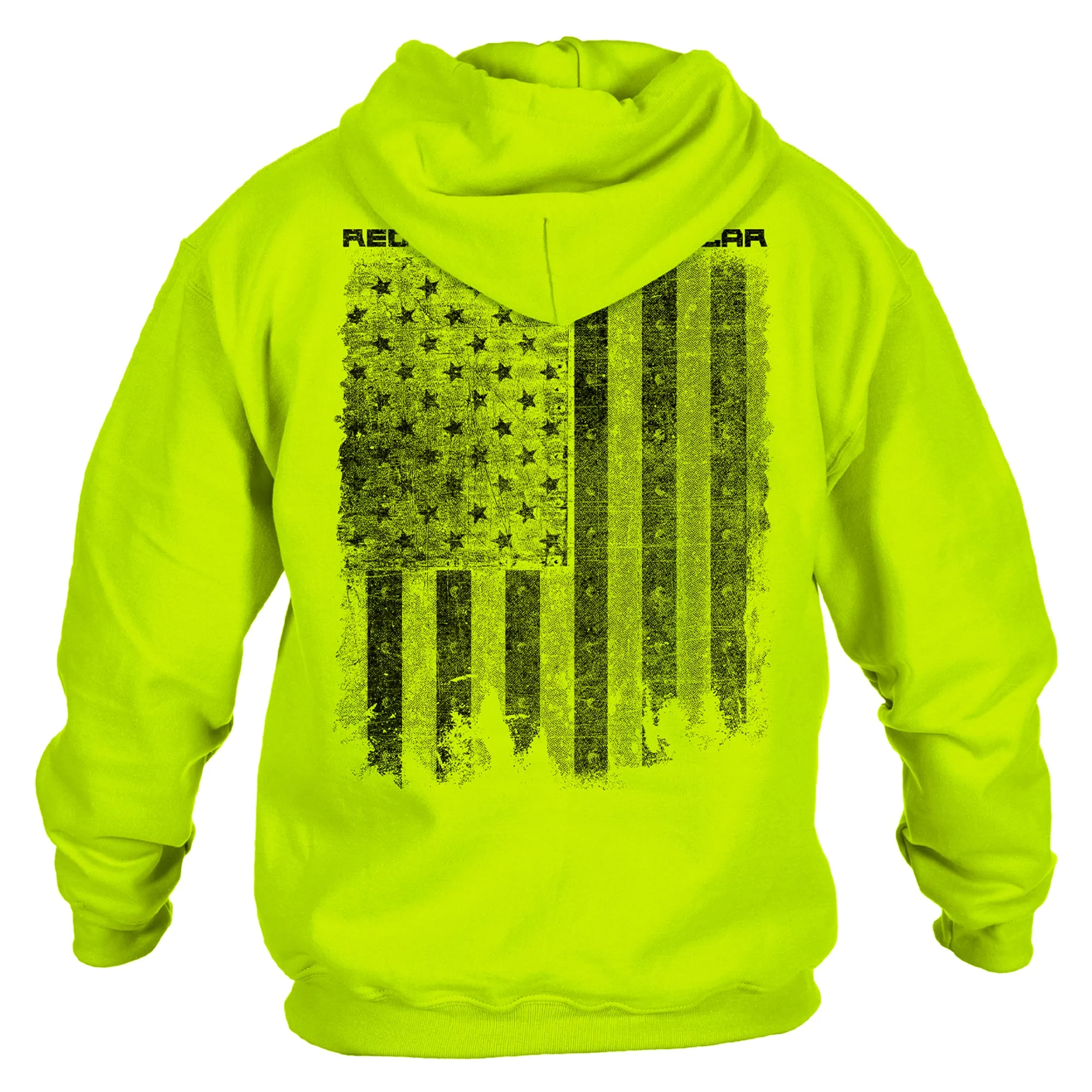 Red Blood Blue Collar® Hoodie - Safety Green sold by Grunt Style product image thumbnail 5