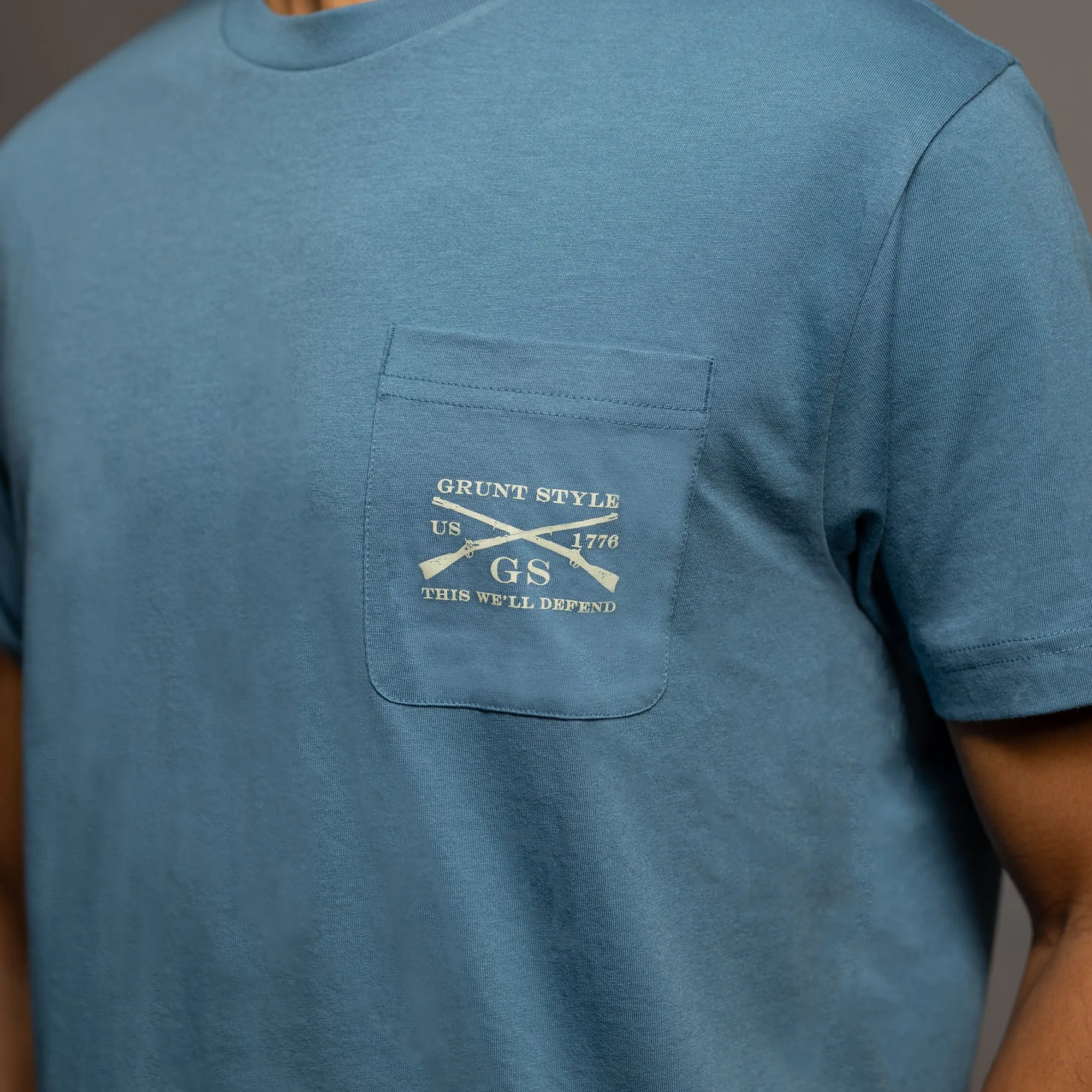 76 We The People Pocket T-Shirt - Captain's Blue sold by Grunt Style product image thumbnail 3