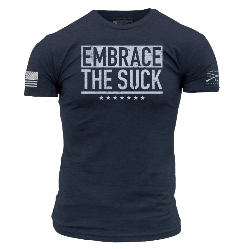 Embrace The Suck T-Shirt - Midnight Navy sold by Grunt Style