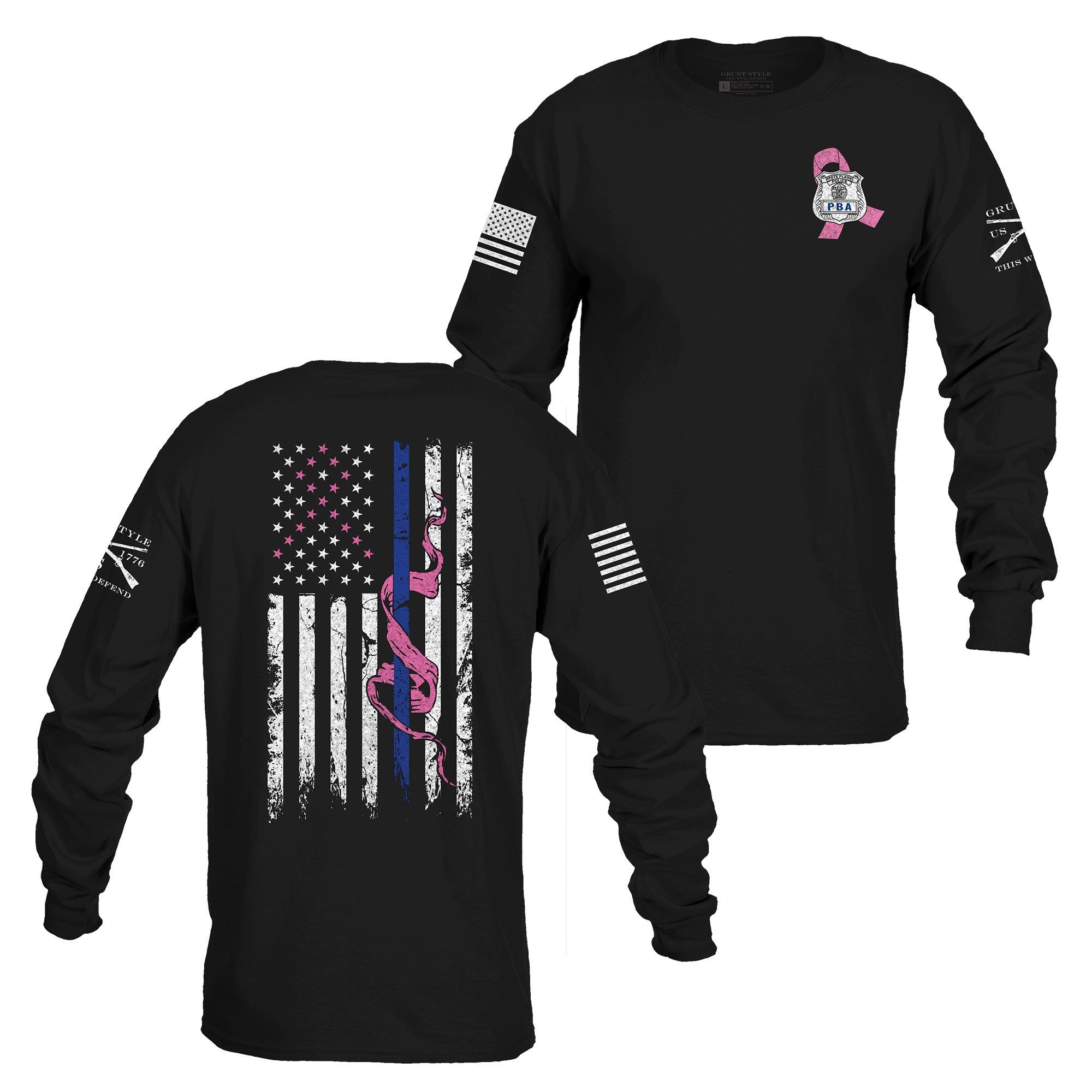 White Plains PBA Breast Cancer Awareness Fundraiser sold by Grunt Style product image thumbnail 3