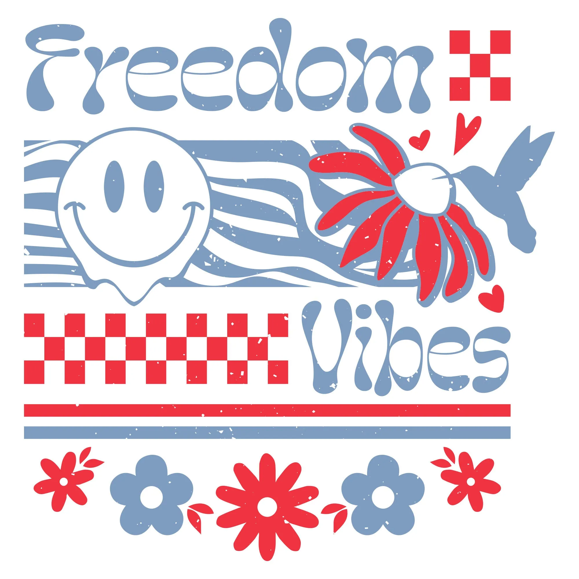 Women's Freedom Vibes Boyfriend Fit T-Shirt - White sold by Grunt Style product image thumbnail 2