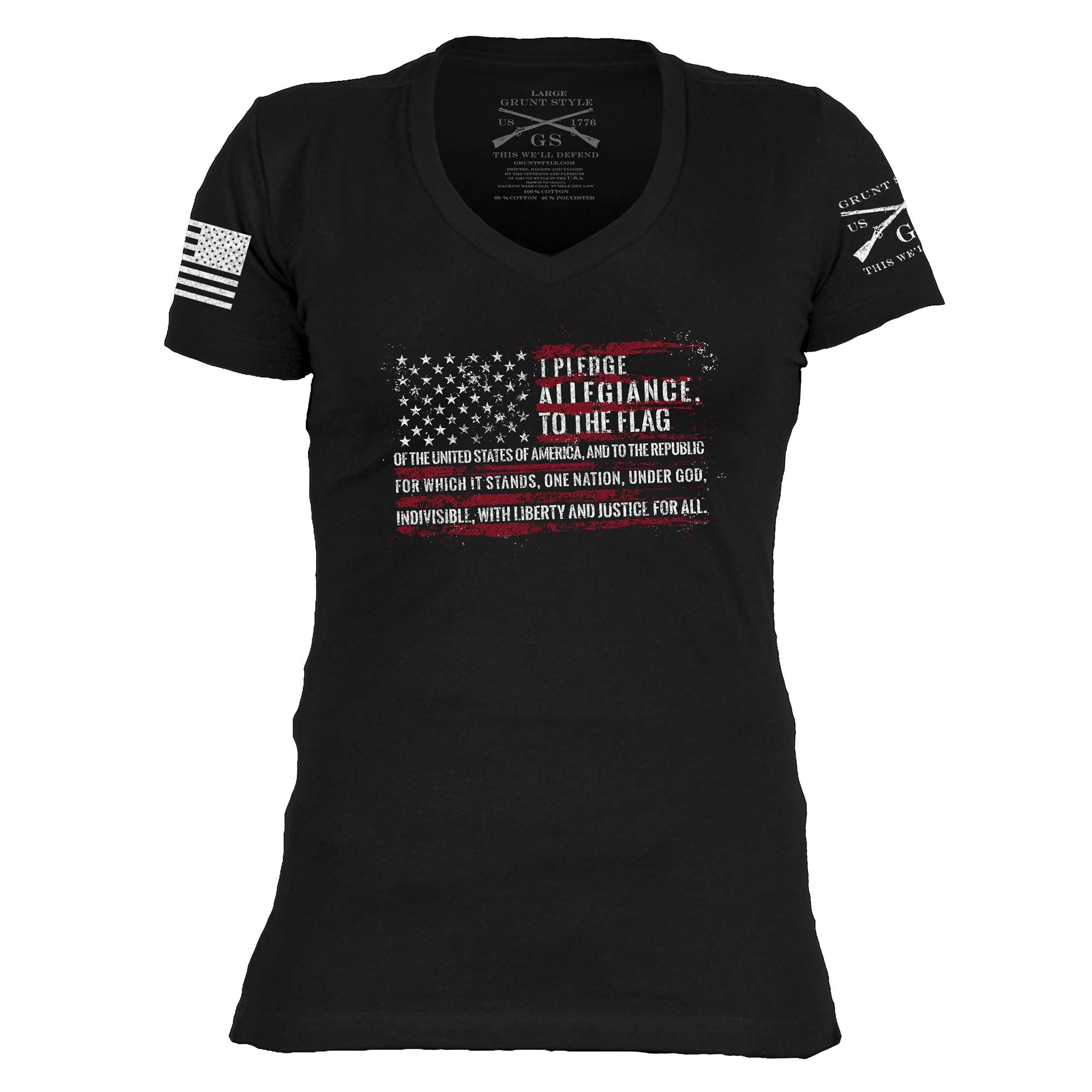 Women's Pledge V-Neck - Black sold by Grunt Style product image thumbnail 2
