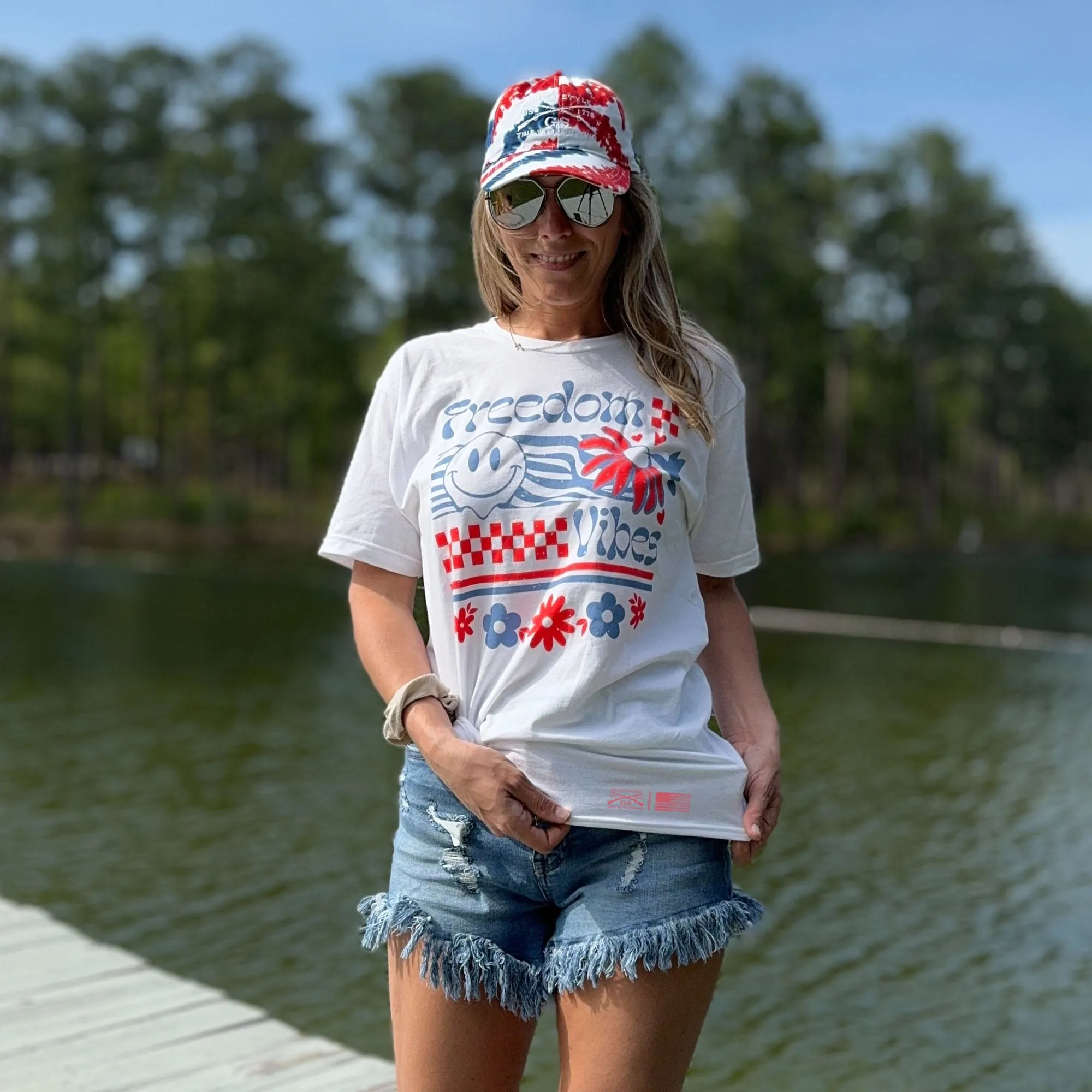 Women's Freedom Vibes Boyfriend Fit T-Shirt - White sold by Grunt Style product image thumbnail 5