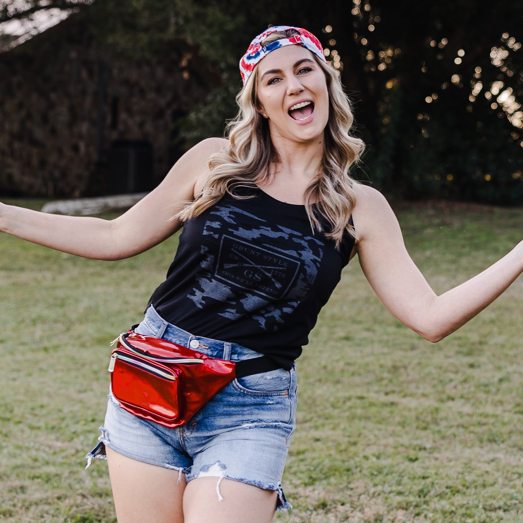 Women's Grunt Style Logo Flowy Tank - Black Camo sold by Grunt Style product image thumbnail 5