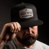 Old Glory Patch Flat Bill Hat - Black sold by Grunt Style