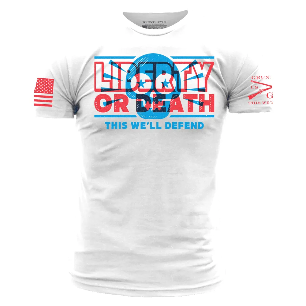 Liberty Or Death T-Shirt - White sold by Grunt Style