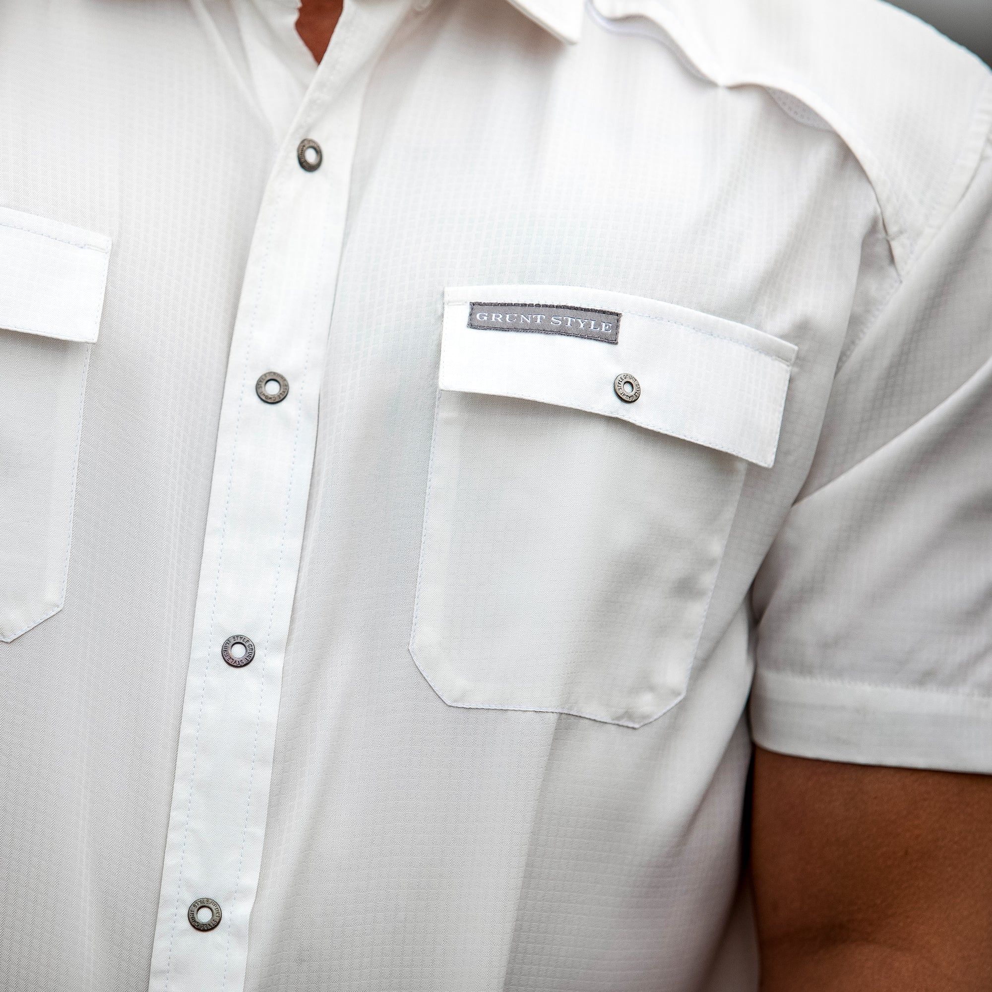 Short Sleeve Fishing Shirt - White sold by Grunt Style product image thumbnail 5
