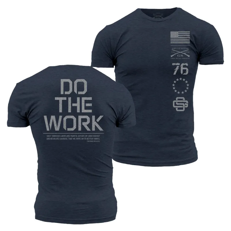 Do The Work T-Shirt - Midnight Navy sold by Grunt Style
