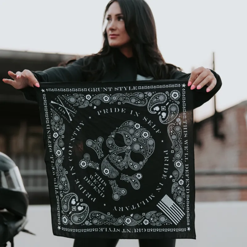 Death Paisley Bandana sold by Grunt Style