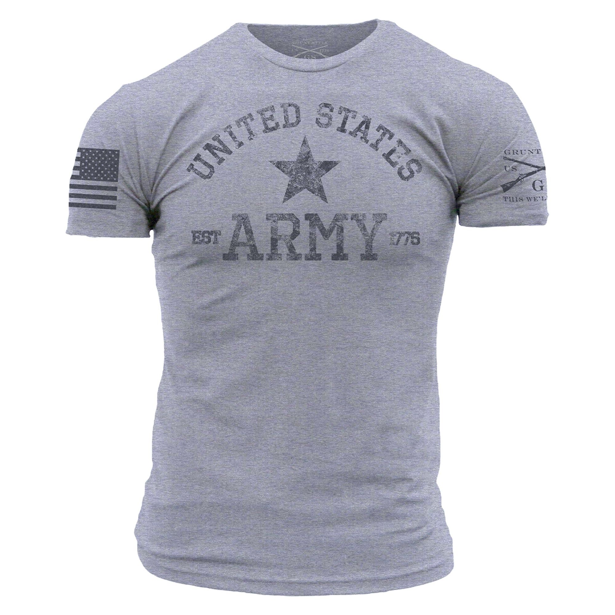 Army - Men's Est. 1775 Tee - Heather Grey sold by Grunt Style product image thumbnail 2
