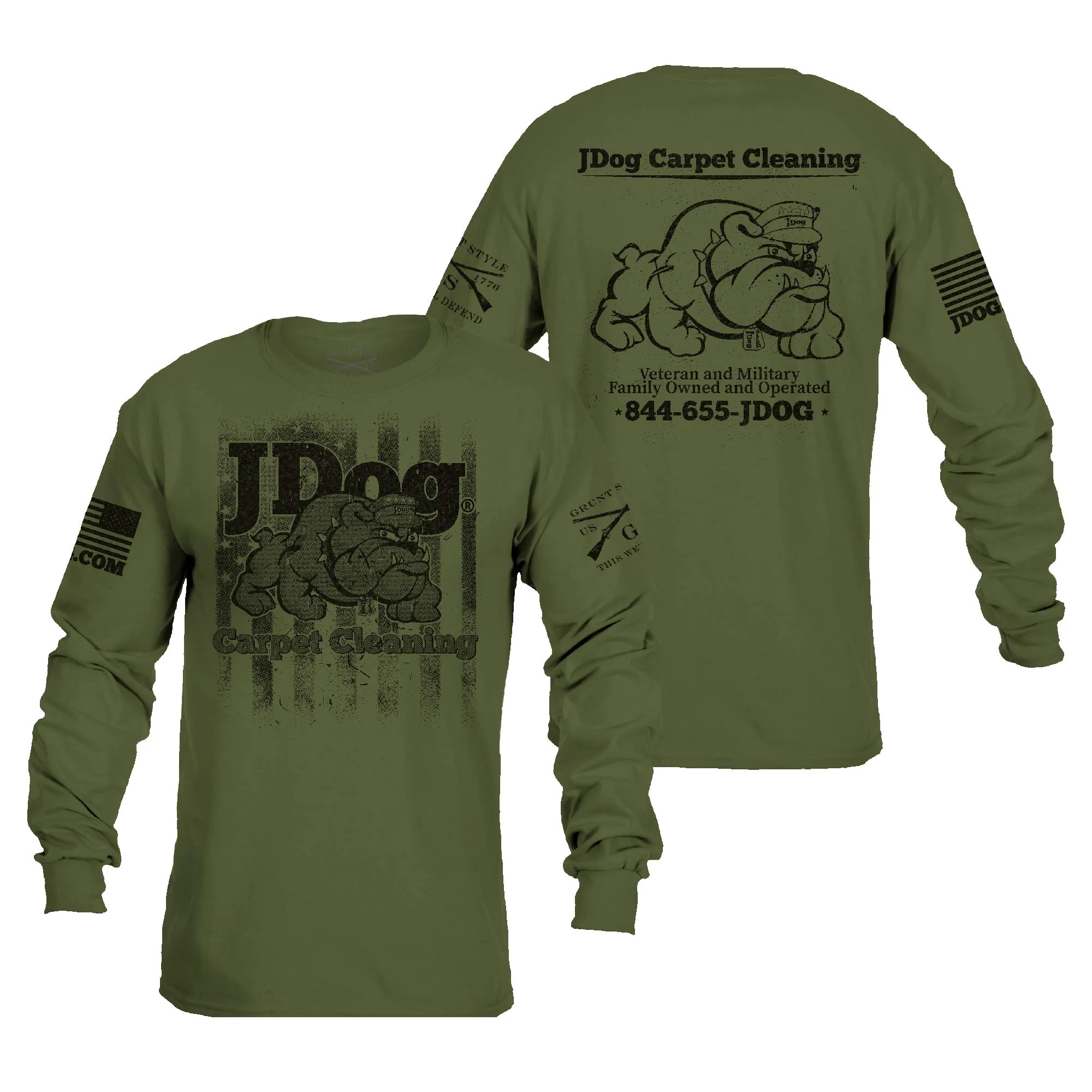JDog Carpet Cleaning Long Sleeve sold by Grunt Style product image thumbnail 3