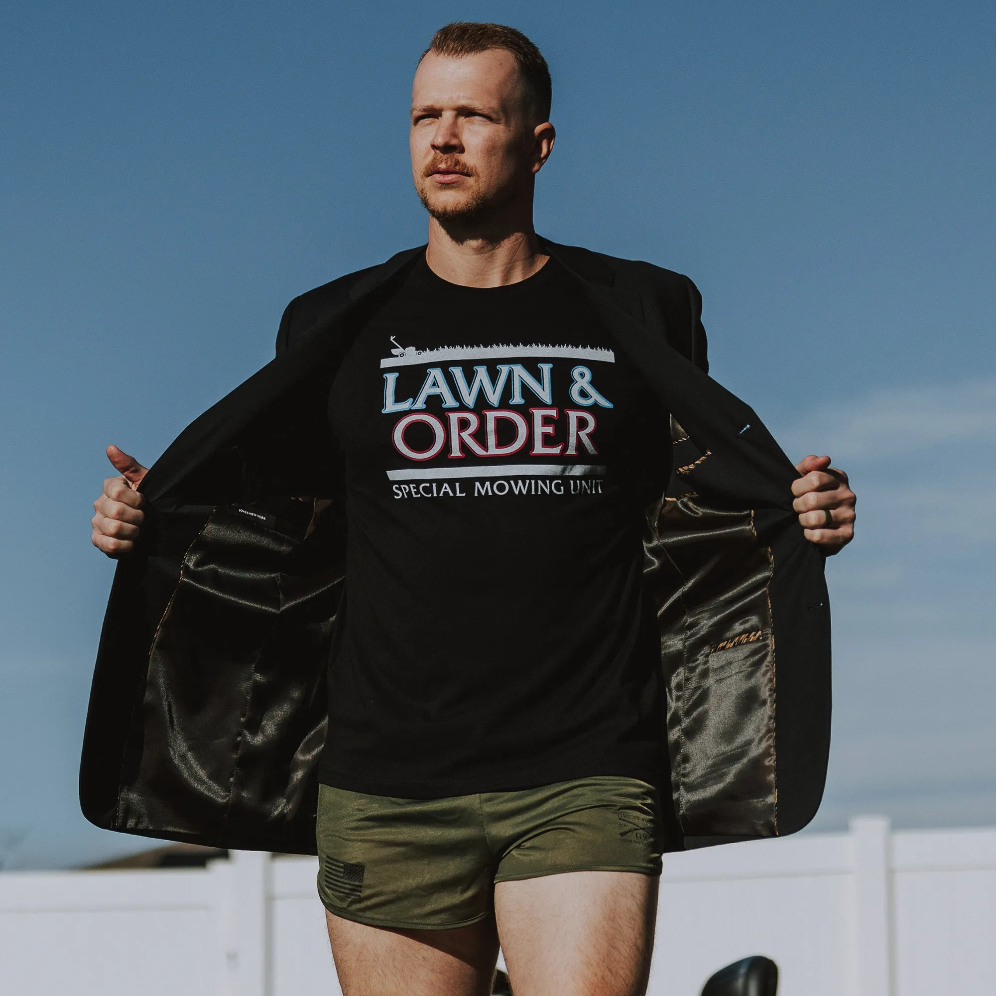 Lawn & Order T-Shirt - Black sold by Grunt Style product image thumbnail 3