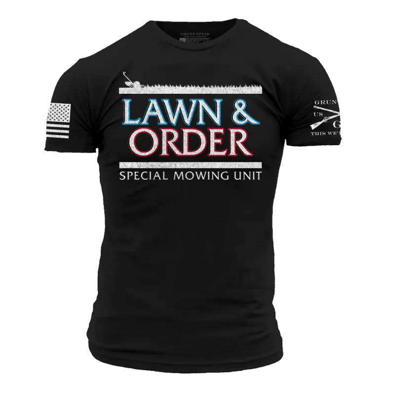 Lawn & Order T-Shirt - Black sold by Grunt Style