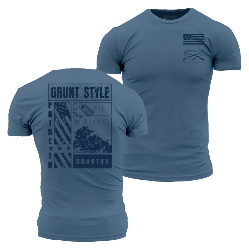 Instill Pride T-Shirt - Captain's Blue sold by Grunt Style
