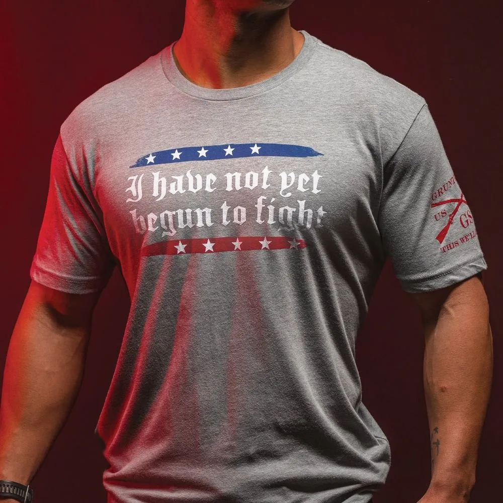 I Have Not Yet Begun To Fight T-Shirt - Dark Heather Gray sold by Grunt Style product image thumbnail 4