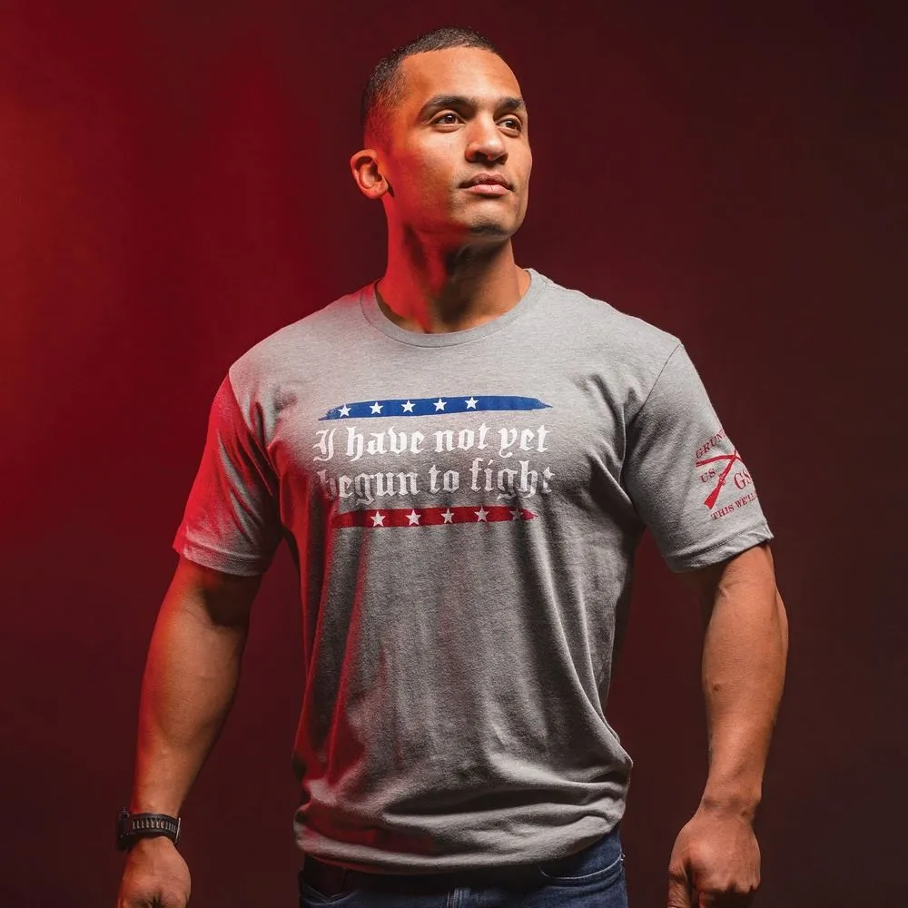 I Have Not Yet Begun To Fight T-Shirt - Dark Heather Gray sold by Grunt Style product image thumbnail 3