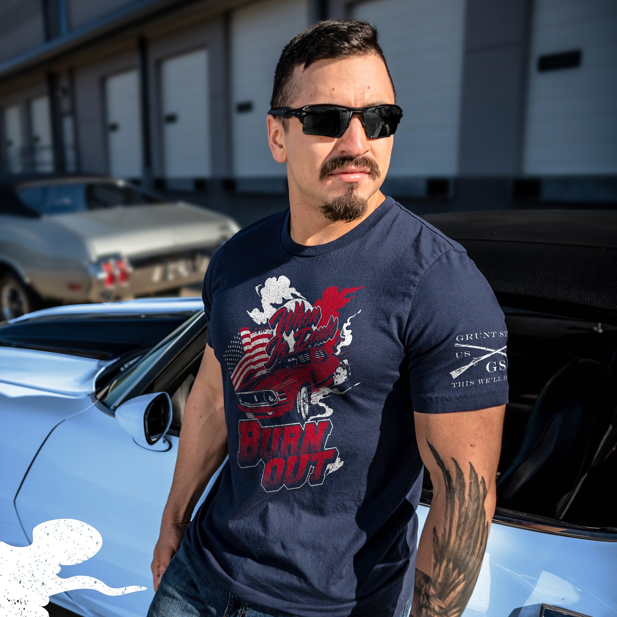 Burn Out T-Shirt - Navy sold by Grunt Style product image thumbnail 3