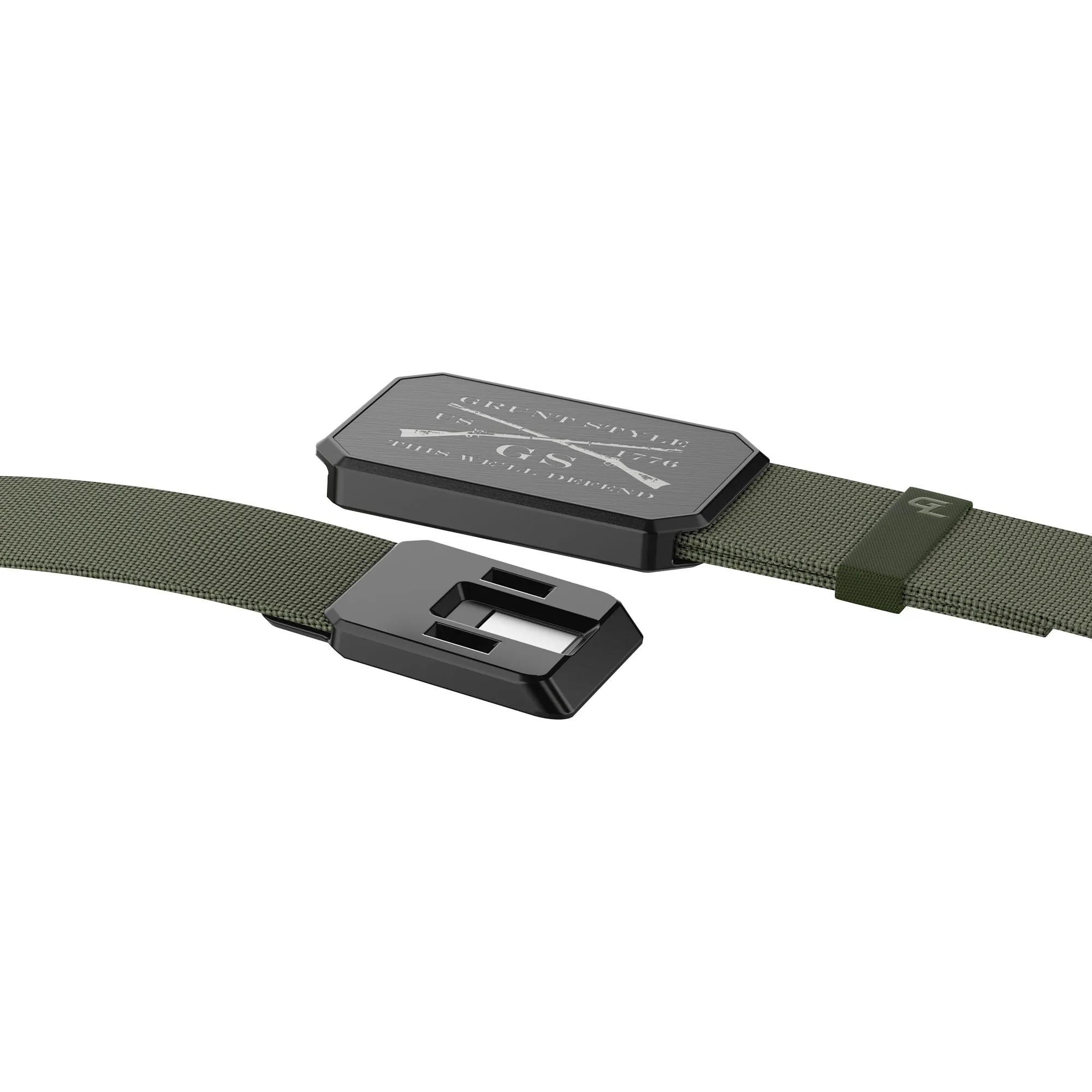 Grunt Style x Groove Life™ Belt - Gun Metal on Olive sold by Grunt Style product image thumbnail 4