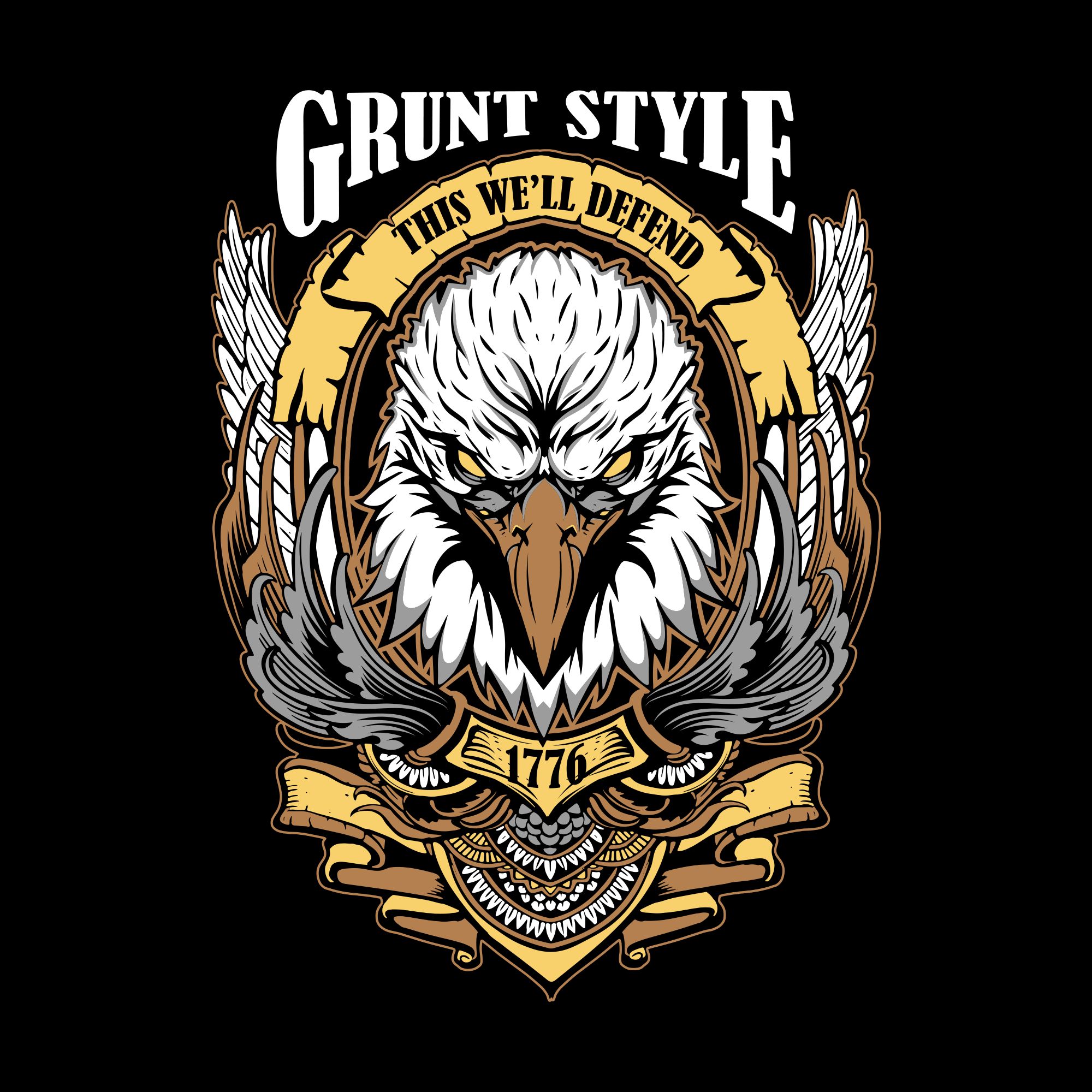 Easy Rider Eagle T-Shirt - Black sold by Grunt Style product image thumbnail 3