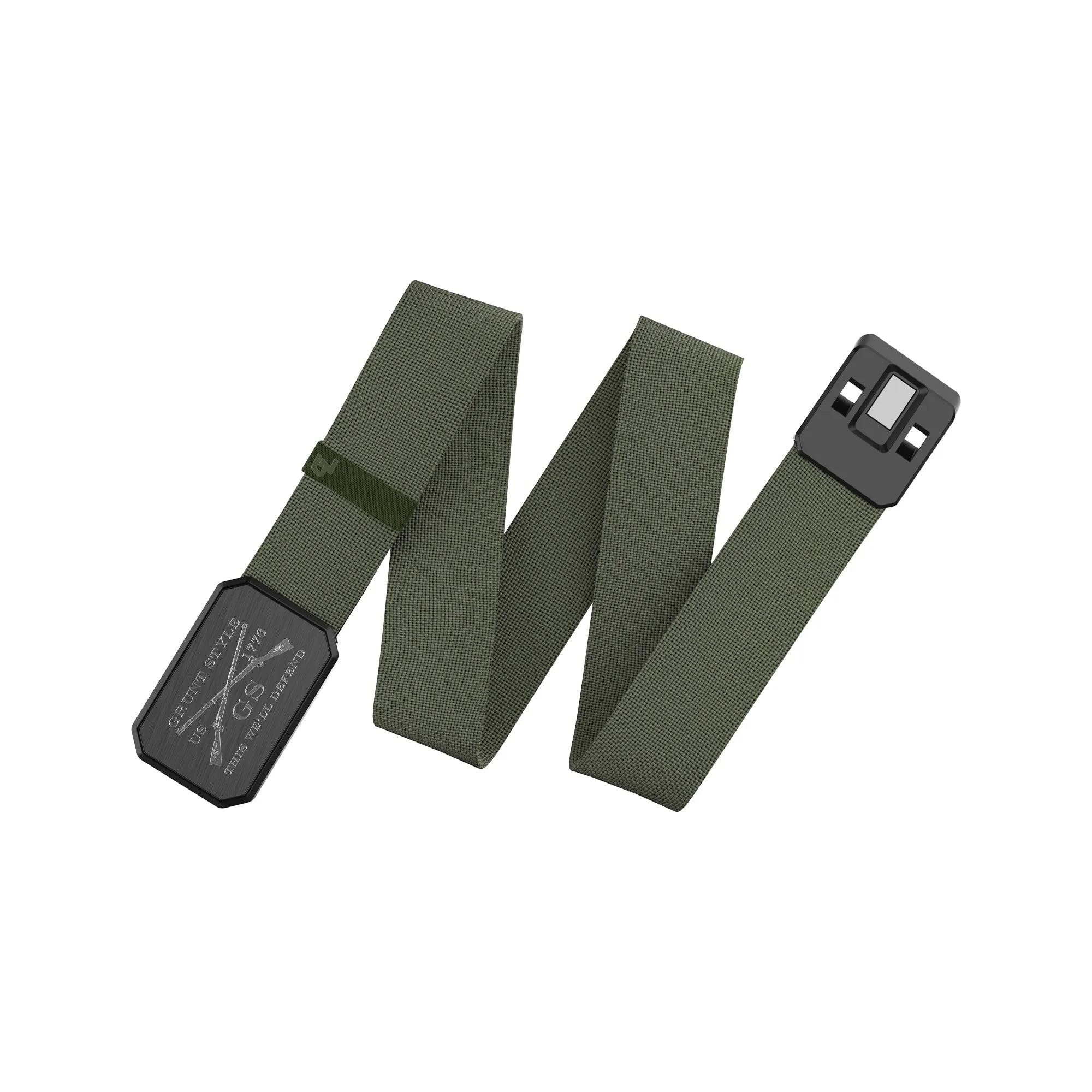 Grunt Style x Groove Life™ Belt - Gun Metal on Olive sold by Grunt Style product image thumbnail 5