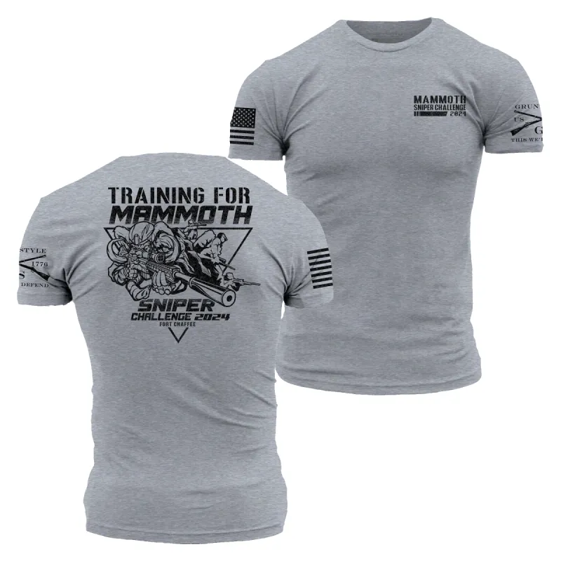 Mammoth Sniper Training Fort Chaffee T-Shirt - Dark Heather Gray sold by Grunt Style