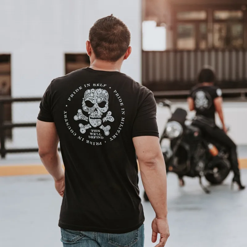 Death Paisley T-Shirt - Black sold by Grunt Style