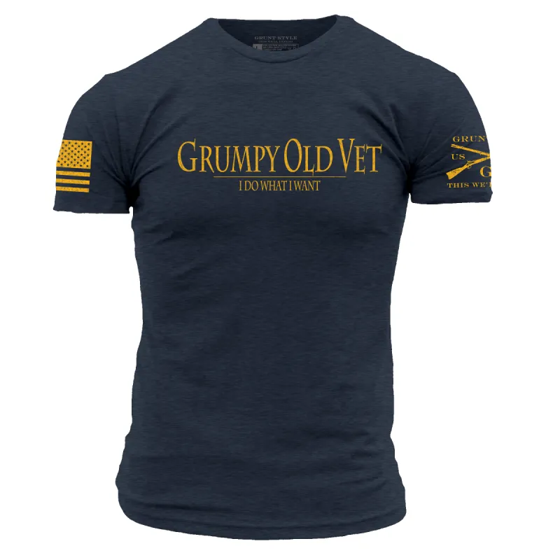 Grumpy Old Vet T-Shirt - Midnight Navy sold by Grunt Style