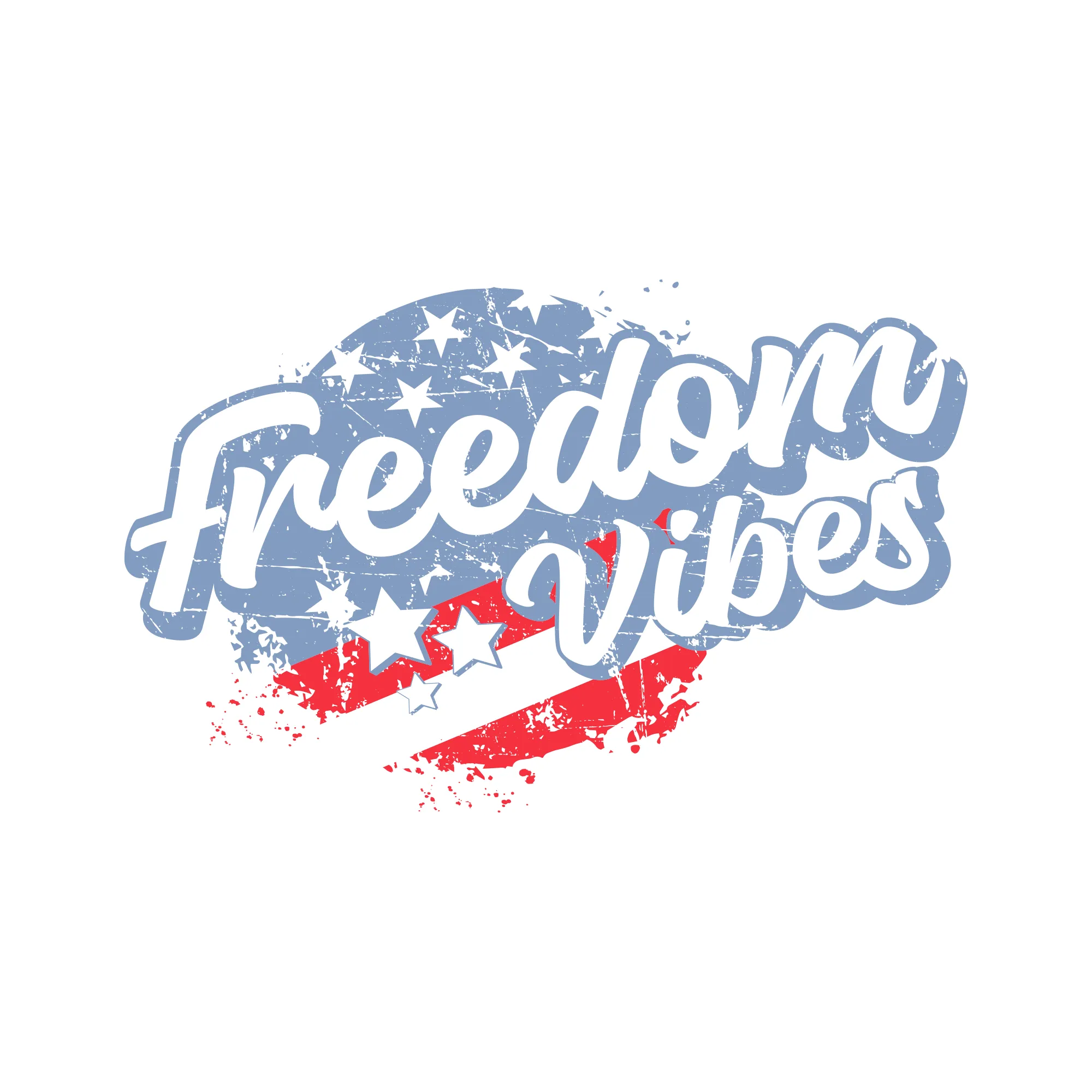 Women's Freedom Vibes V-Neck - White sold by Grunt Style product image thumbnail 5