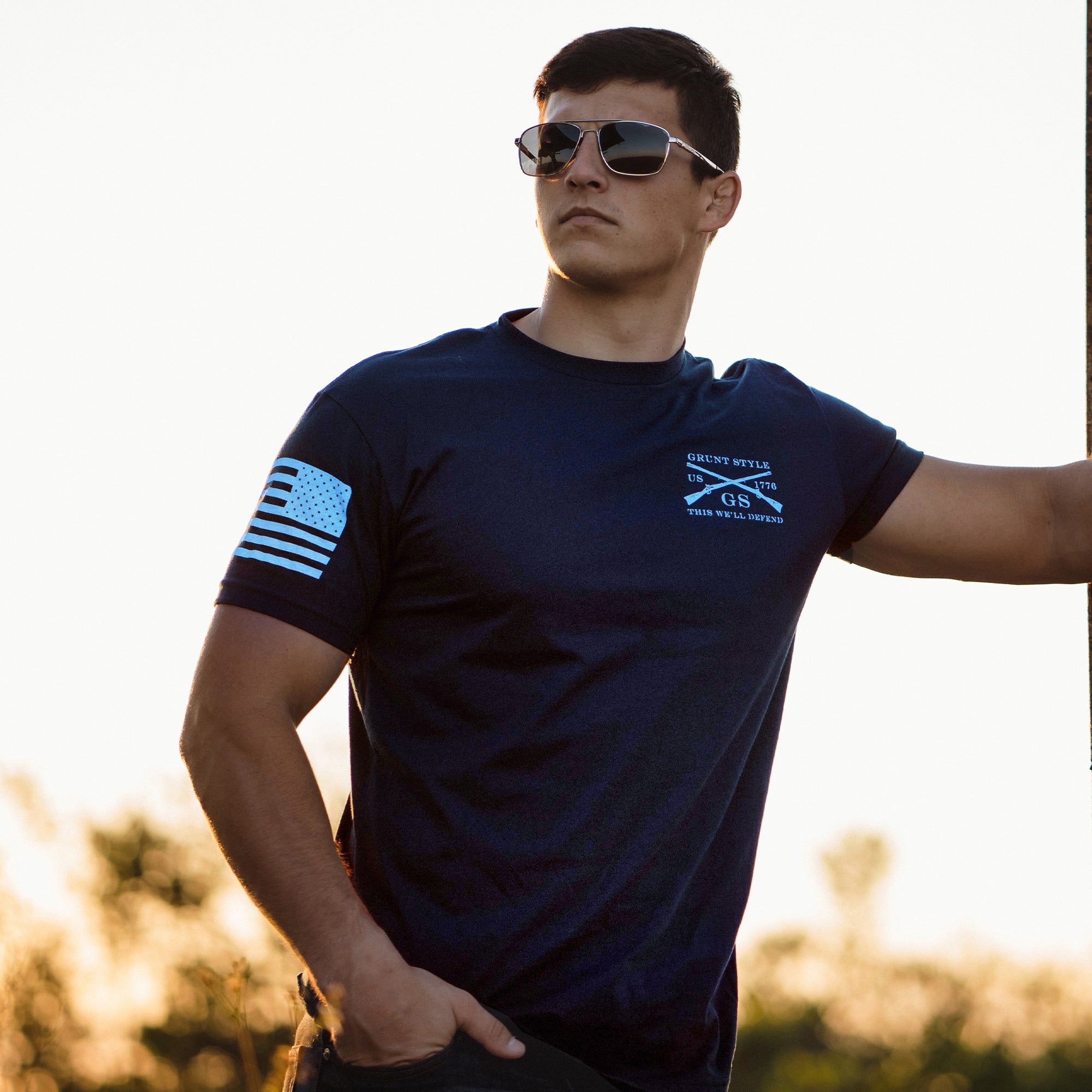 Land of Liberty T-Shirt - Navy sold by Grunt Style product image thumbnail 3