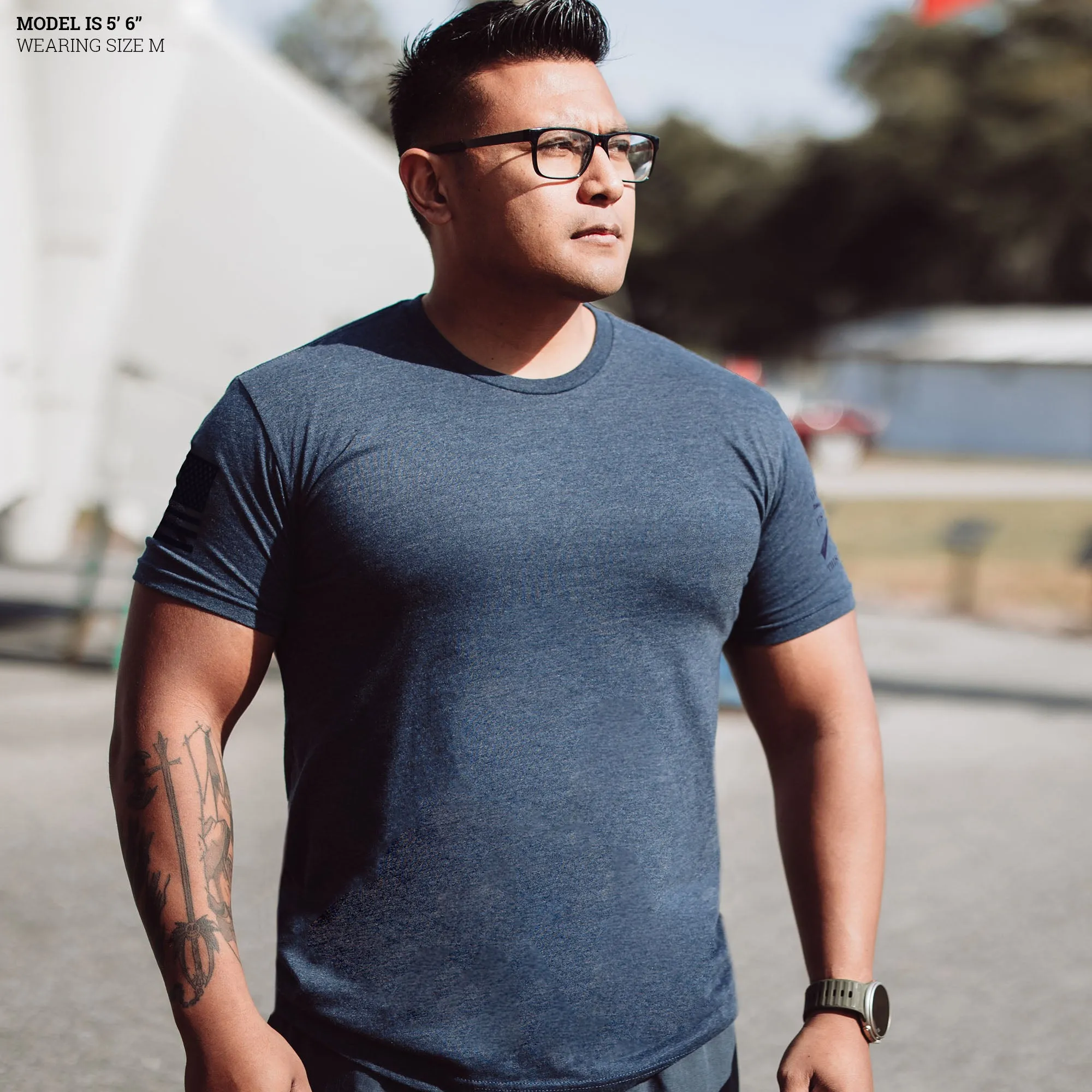 Basic T-Shirts - Navy - 3 Pack sold by Grunt Style product image thumbnail 2