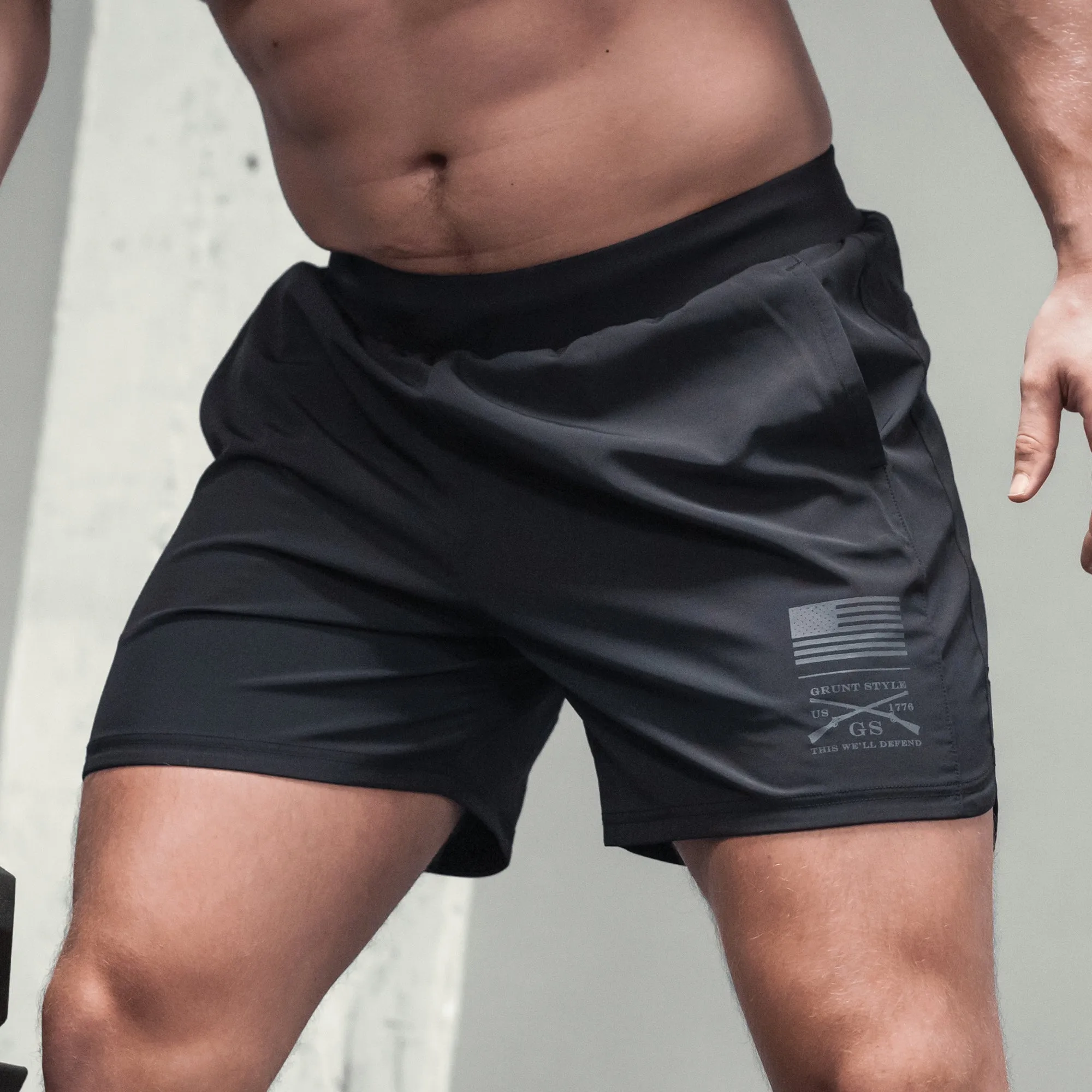 Men's Training Shorts - Black sold by Grunt Style