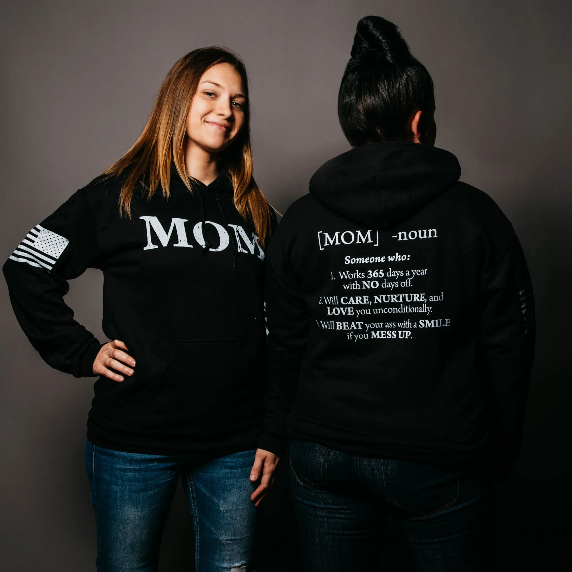Women's Mom Defined Hoodie - Black sold by Grunt Style product image thumbnail 3