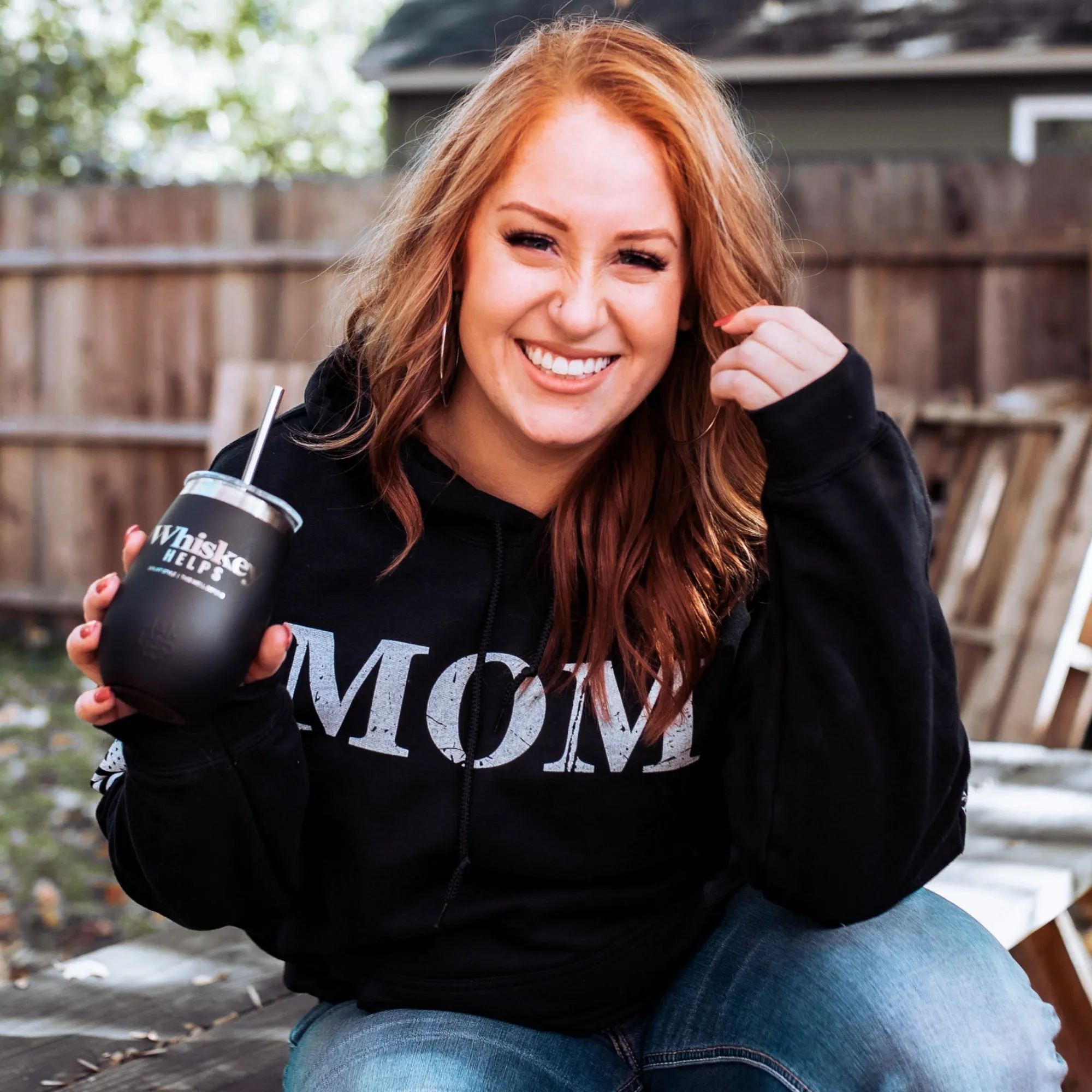 Women's Mom Defined Hoodie - Black sold by Grunt Style product image thumbnail 5