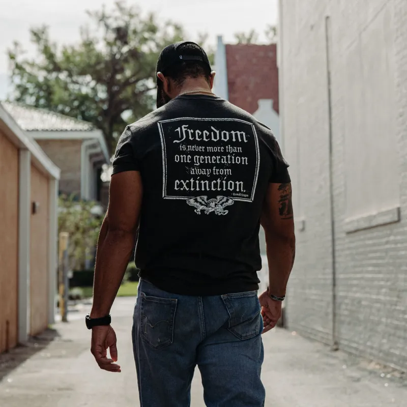 One Generation Away Pocket T-Shirt - Black Heather made by Grunt Style