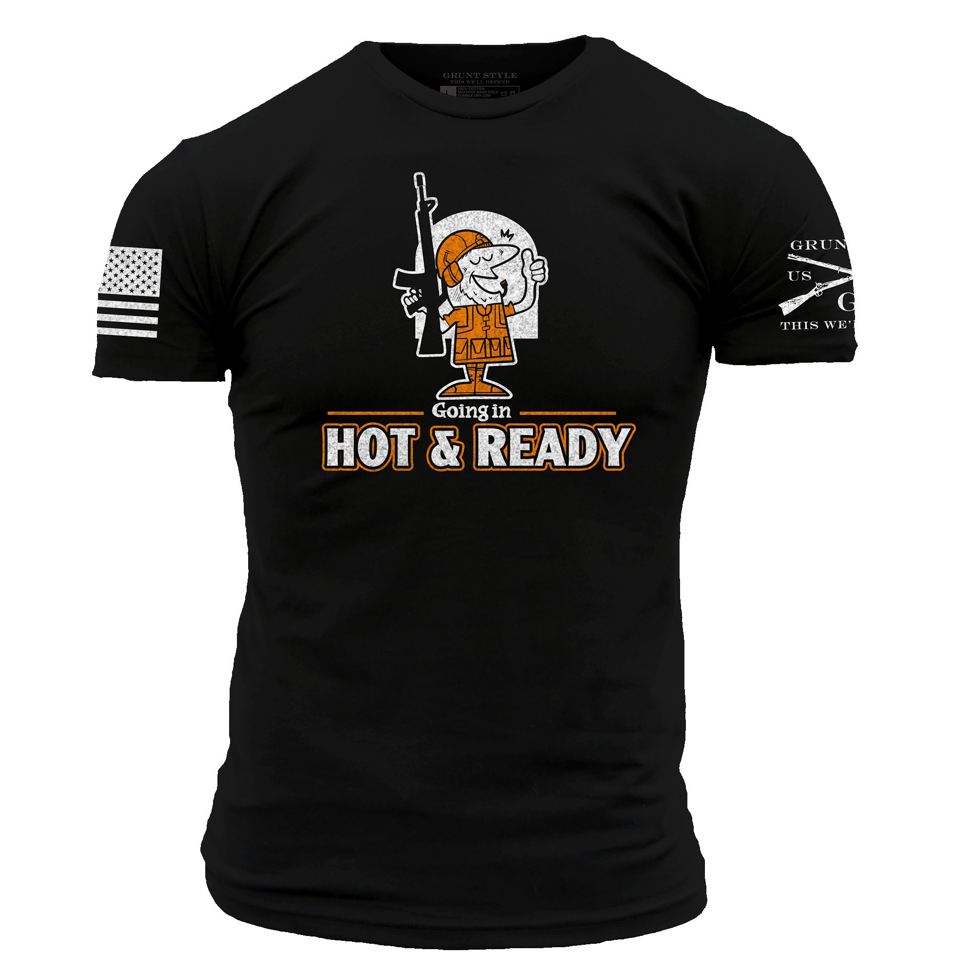 Hot & Ready T-Shirt - Black sold by Grunt Style