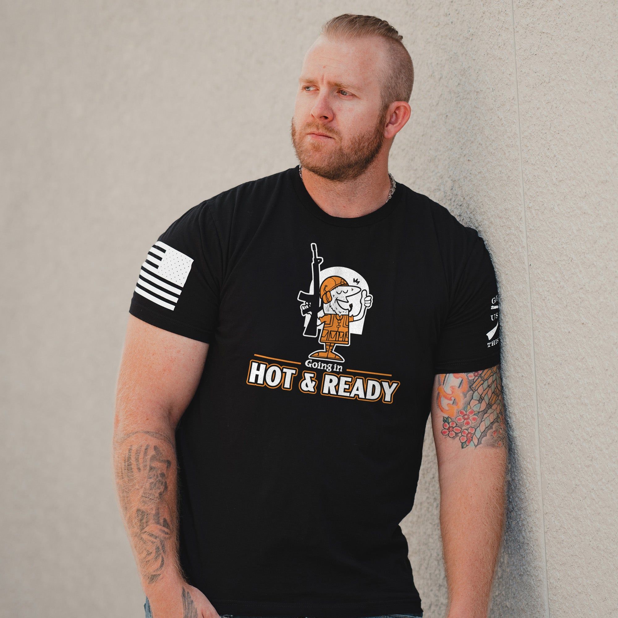Hot & Ready T-Shirt - Black sold by Grunt Style product image thumbnail 4