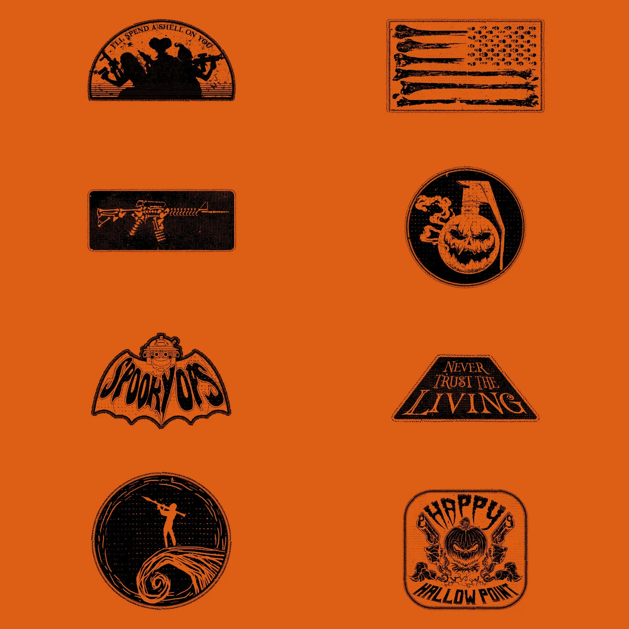 Halloween Patch Hoodie - Safety Orange sold by Grunt Style product image thumbnail 2