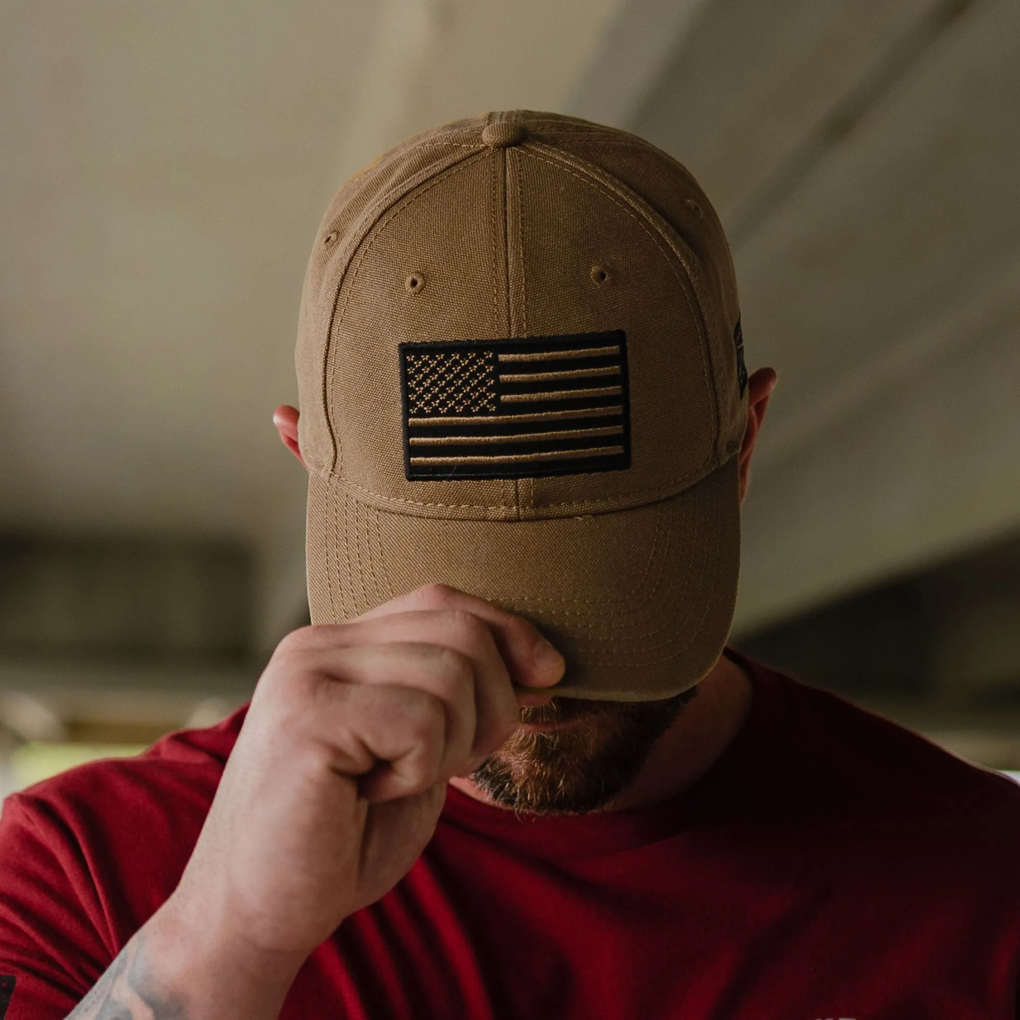 Embroidered American Flag Hat sold by Grunt Style