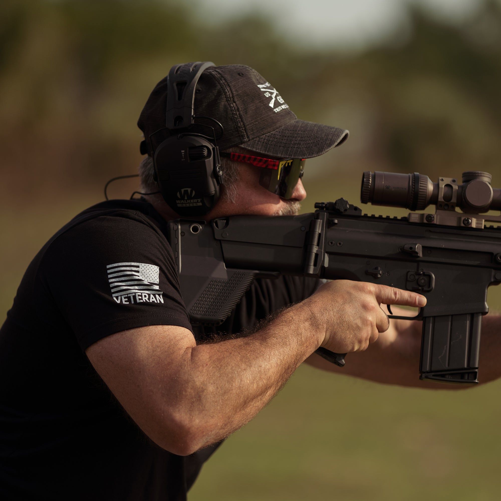 Veteran Flag T-Shirt - Black sold by Grunt Style product image thumbnail 4